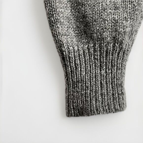 Manhattan‎ Sport Mens Large VTG Wool/ Acrylic Cable Knit Sweater Gray - Picture 8 of 11